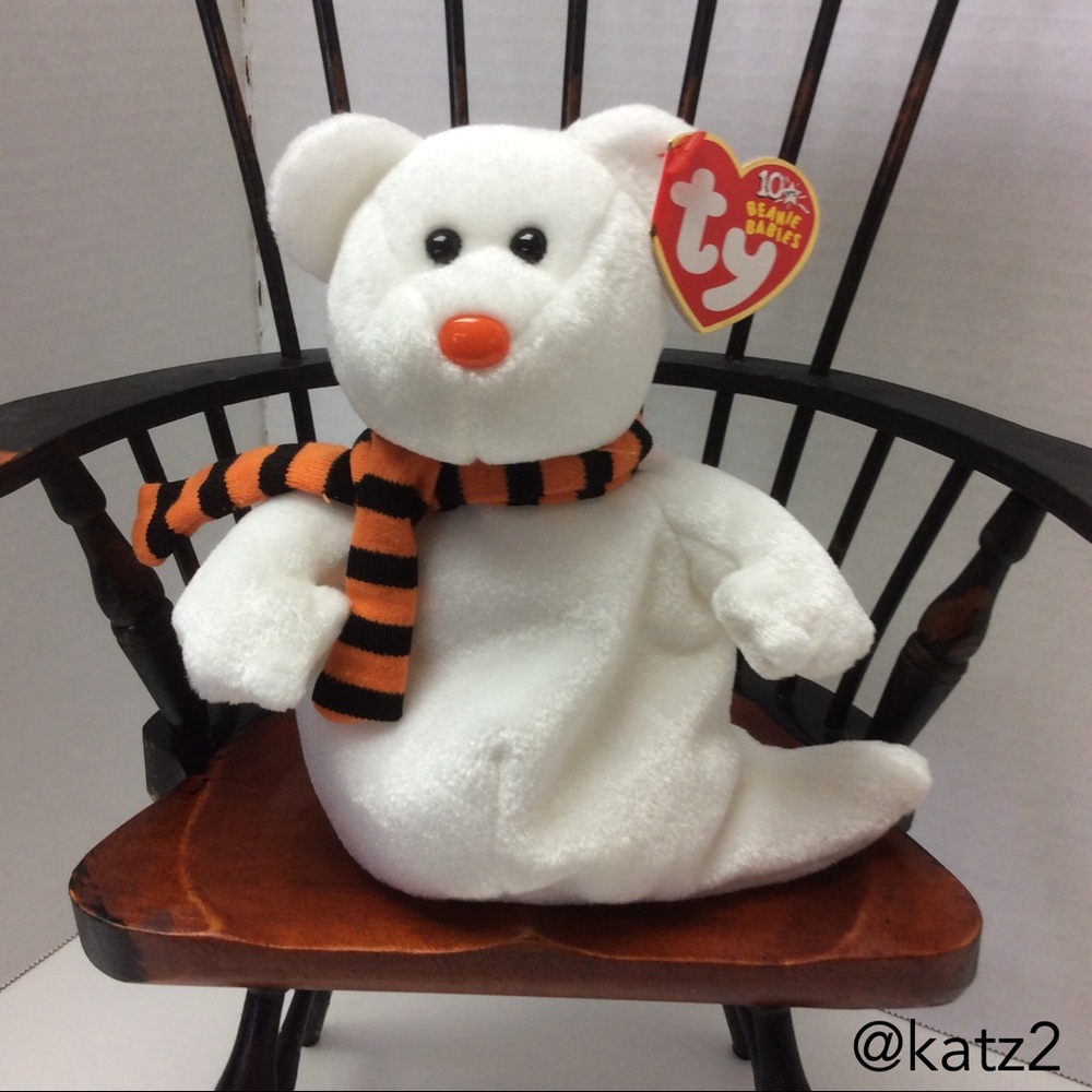 Ty Beanie Baby Retired Quivers the Ghost Bear 2002